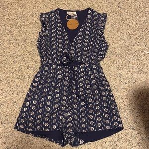 Blue and silver romper
